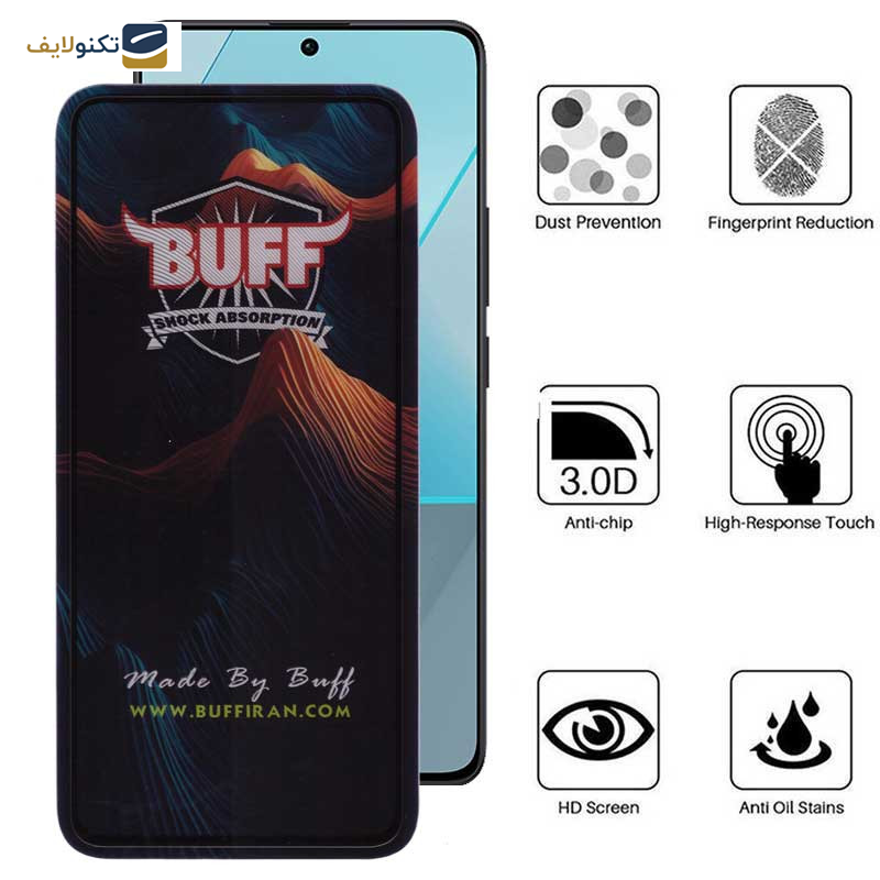 محافظ صفحه نمایش 5D بوف مدل Mountain-G مناسب برای گوشی موبایل شیائومی Redmi Note 13 Pro 4G/5G/Note 13 4G/5G/Note 13R Pro - Buff Mountain-G Glass Screen Protector For Xiaomi Redmi Note 13 Pro 4G/5G/Note 13 4G/5G/Note 13R Pro