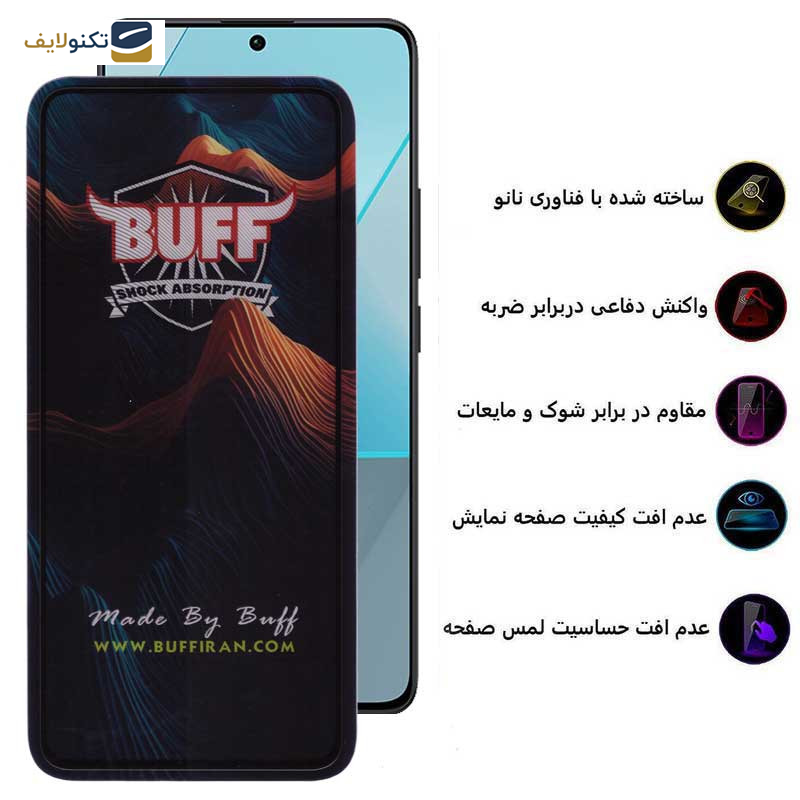 محافظ صفحه نمایش 5D بوف مدل Mountain-G مناسب برای گوشی موبایل شیائومی Redmi Note 13 Pro 4G/5G/Note 13 4G/5G/Note 13R Pro - Buff Mountain-G Glass Screen Protector For Xiaomi Redmi Note 13 Pro 4G/5G/Note 13 4G/5G/Note 13R Pro