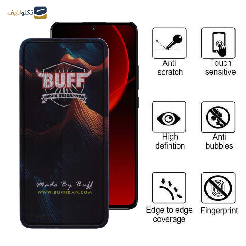 محافظ صفحه نمایش 5D بوف مدل Mountain-G مناسب برای گوشی موبایل شیائومی Redmi Note 13 Pro 4G/5G/Note 13 4G/5G/Note 13R Pro - Buff Mountain-G Glass Screen Protector For Xiaomi Redmi Note 13 Pro 4G/5G/Note 13 4G/5G/Note 13R Pro