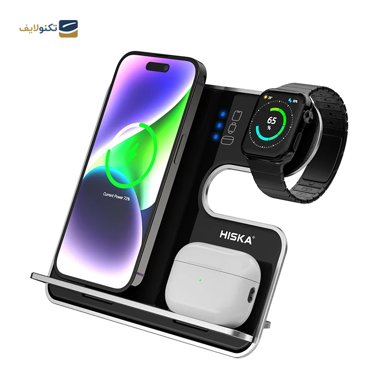 شارژر بی سیم هیسکا مدل HR-12 توان 15 وات - Hiska HR-12 15w Wireless Charger