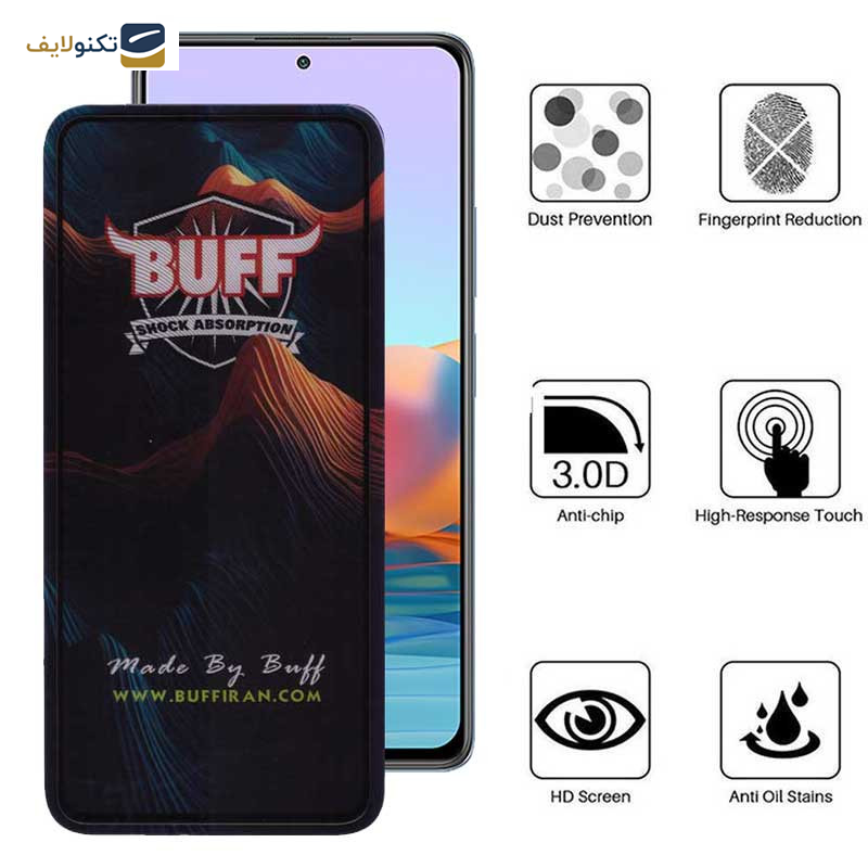 محافظ صفحه نمایش 5D بوف مدل Mountain-G مناسب برای گوشی موبایل شیائومی Redmi Note 10 Pro Max / Note 10 Pro 4G India / Internationa / Note 10 Lite - Buff 5D Mountain-G Glass Screen Protector For Xiaomi Redmi Note 10 Pro Max / Note 10 Pro 4G India / Internationa / Note 10 Lite