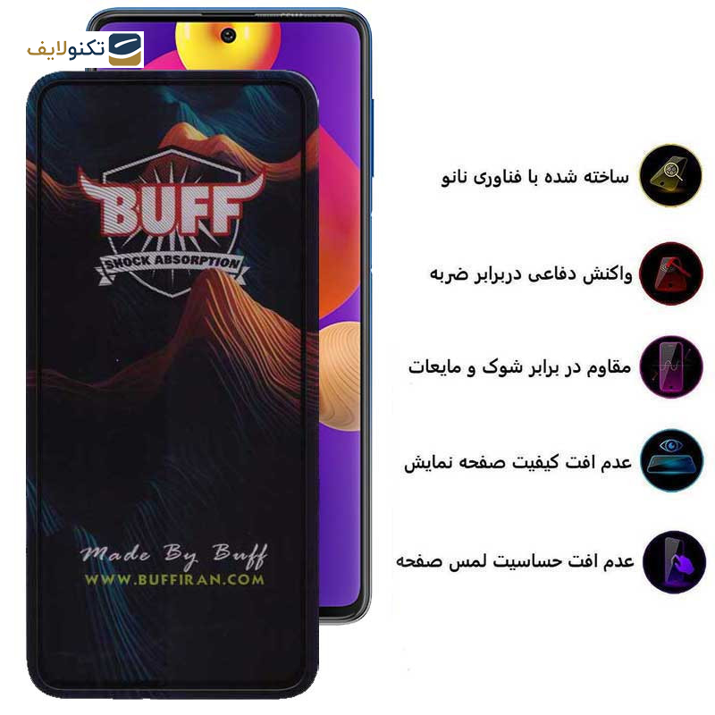 محافظ صفحه نمایش بوف مدل Mountain-G مناسب برای گوشی موبایل سامسونگ Galaxy M62 / F62 / F54 / Galaxy Note 10 Lite / Galaxy S10 Lite - Buff Mountain-G Glass Screen Protector For Samsung Galaxy M62 / F62 / F54 / Galaxy Note 10 Lite / Galaxy S10 Lite