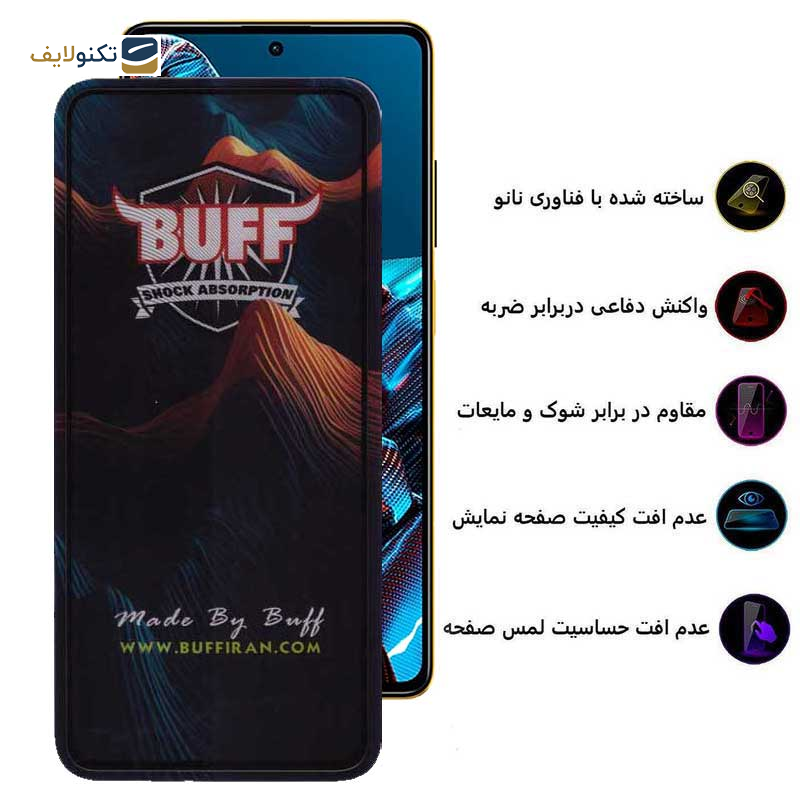 محافظ صفحه نمایش بوف مدل Mountain-G مناسب برای گوشی موبایل شیائومی Poco X5 Pro / Poco X5 / Poco X4 Pro 5G / Poco X3 Pro / Poco X3 NFC / Poco X3 - Buff Mountain-G Glass Screen Protector For Xiaomi Poco X5 Pro / Poco X5 / Poco X4 Pro 5G / Poco X3 Pro / Poco X3 NFC / Poco X3