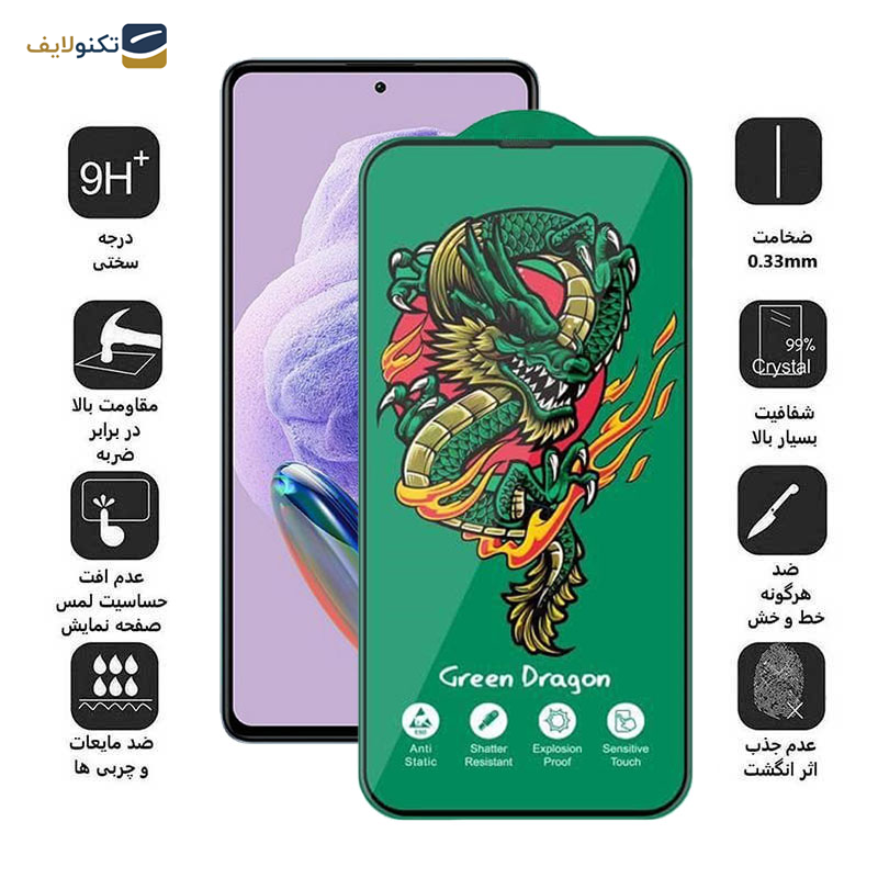 محافظ صفحه نمایش اپیکوی مدل Green Dragon ExplosionProof مناسب برای گوشی موبایل شیائومی Redmi Note 12 Pro Plus/ Note 12 Pro 4G/5G / Note 12 5G/4G / Note 12 (China) - Epicoy Green Dragon ExplosionProof Screen Protector For Xiaomi Redmi Note 12 Pro Plus/ Note 12 Pro 4G/5G / Note 12 5G/4G / Note 12 China