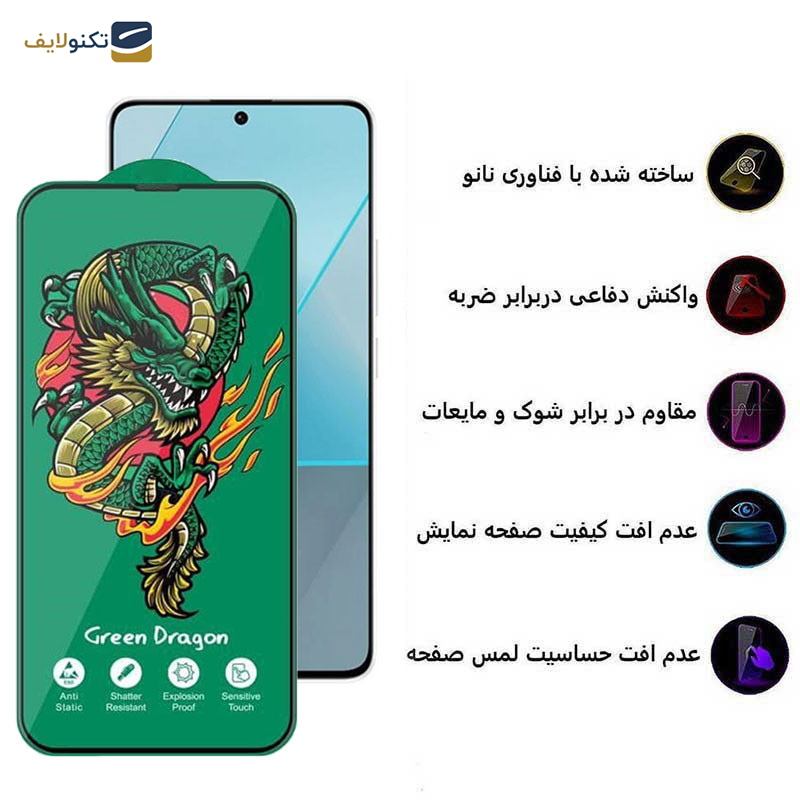 محافظ صفحه نمایش اپیکوی مدل Green Dragon ExplosionProof مناسب برای گوشی موبایل شیائومی Redmi Note 13 Pro 4G/5G / Redmi Note 13 4G/5G / Note 13R Pro 5G - Epicoy Green Dragon ExplosionProof Screen Protector For Xiaomi Redmi Note 13 Pro 4G/5G / Redmi Note 13 4G/5G / Note 13R Pro 5G