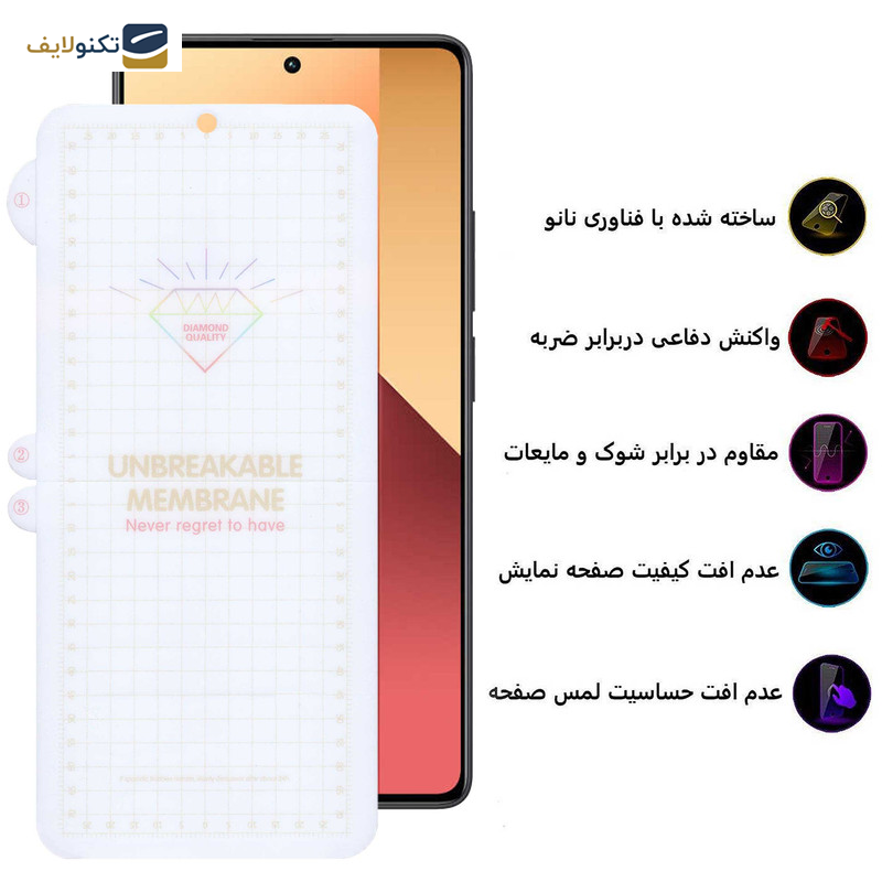 محافظ صفحه نمایش بوف مدل Hydrogel-G مناسب برای گوشی موبایل شیائومی Redmi Note 13 Pro 4G/5G / Note 13 4G/5G / Note 13R Pro - Buff Hydrogel-G film screen protector suitable for Xiaomi Redmi Note 13 Pro 4G/5G / Note 13 4G/5G / Note 13R Pro
