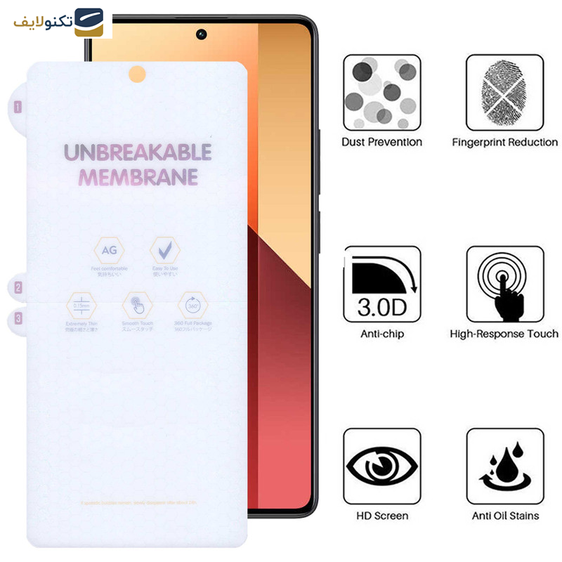 محافظ صفحه نمایش مات بوف مدل Hydrogel-Matte-G مناسب برای گوشی موبایل شیائومی Redmi Note 13 Pro 4G-5G - Note 13 4G-5G - Note 13R Pro - Buff Hydrogel-Matte-G film screen protector suitable for Xiaomi Redmi Note 13 Pro 4G-5G - Note 13 4G-5G - Note 13R Pro