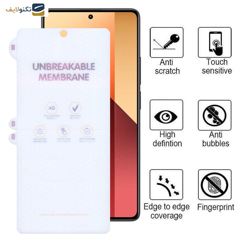 محافظ صفحه نمایش مات بوف مدل Hydrogel-Matte-G مناسب برای گوشی موبایل شیائومی Redmi Note 13 Pro 4G-5G - Note 13 4G-5G - Note 13R Pro - Buff Hydrogel-Matte-G film screen protector suitable for Xiaomi Redmi Note 13 Pro 4G-5G - Note 13 4G-5G - Note 13R Pro