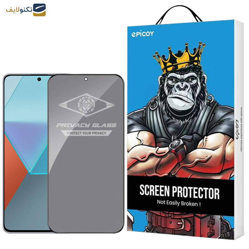 محافظ صفحه نمایش حریم شخصی اپیکوی مدل Privacy مناسب برای گوشی موبایل شیائومی Redmi Note 13 Pro 4G-5G -Note 13 4G-5G -Note 13R Pro - Epicoy Privacy Glass Screen Protector For Xiaomi Redmi Note 13 Pro 4G-5G -Note 13 4G-5G -Note 13R Pro