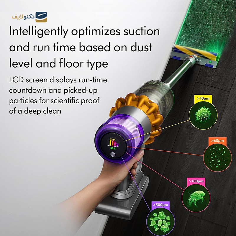 جارو شارژی دایسون مدل V15 Detect - Dyson V15 Detect Electric Broom