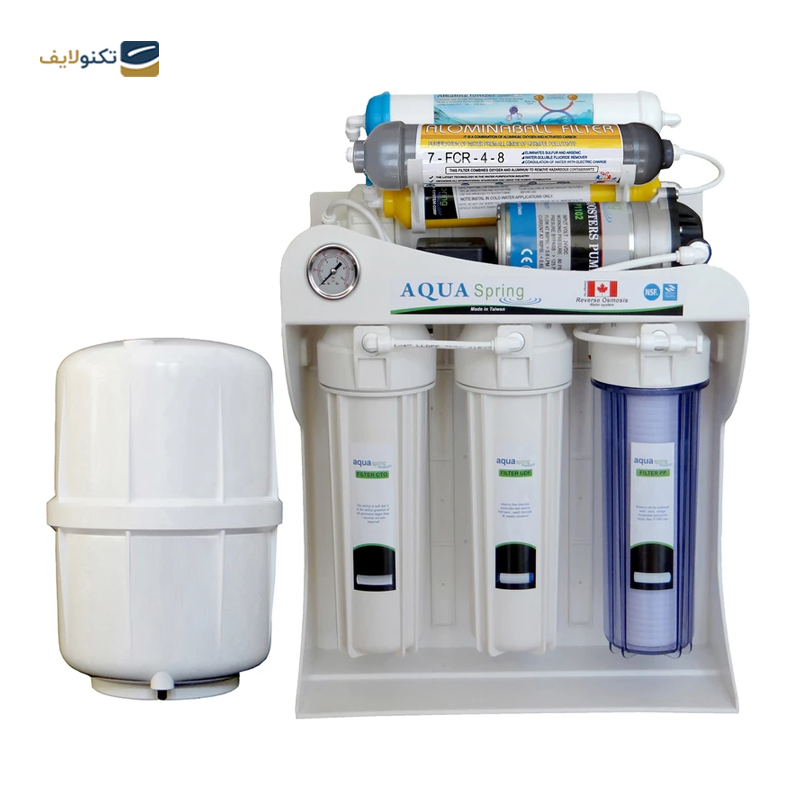 دستگاه تصفیه کننده آب آکوآ اسپرینگ مدل RO-SF5500 به همراه فیلتر تصفیه آب مجموعه 4 عددی - Aqua spring RO-SF5500 Water Purifier