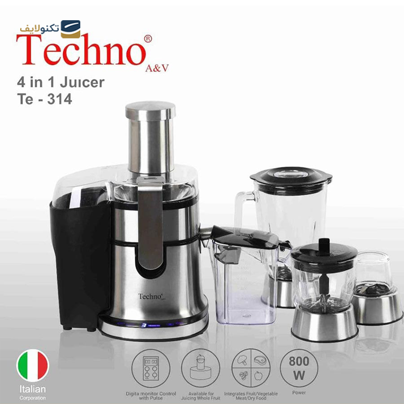  آبمیوه گیری تکنو مدل TE-314 - Techno TE-314 Juicer