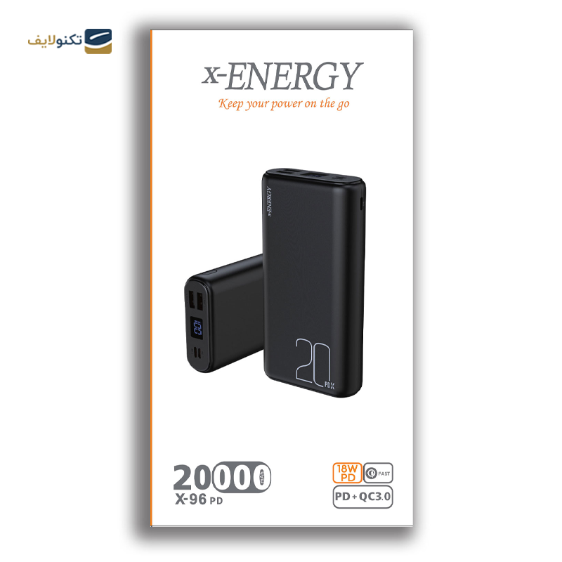 پاوربانک ایکس انرژی مدل X-96PD ظرفیت 20000 میلی آمپر ساعت - X-Energy X-96PD 20000mAh Power bank