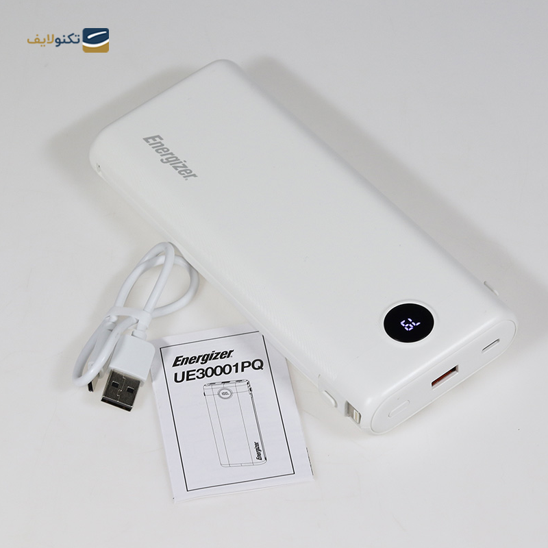 پاوربانک انرجایزر مدل UE30001PQ ظرفیت 30000 میلی آمپر ساعت - Energizer UE30001PQ 30000mah Power Bank