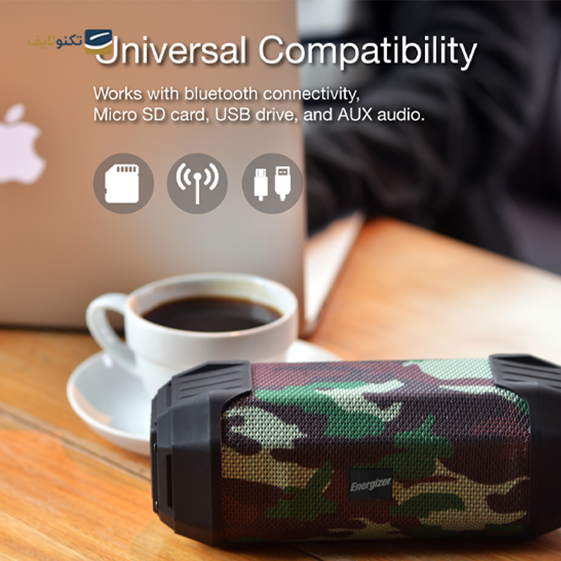 اسپیکر بلوتوثی قابل حمل انرجایزر مدل BTS104 - Energizer BTS104 Portable Bluetooth Speaker