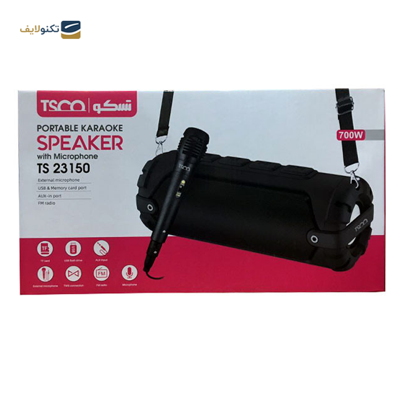 اسپیکر بلوتوثی قابل حمل تسکو مدل TS 23150 - TSCO TS 23150 Bluetooth Portable Speaker