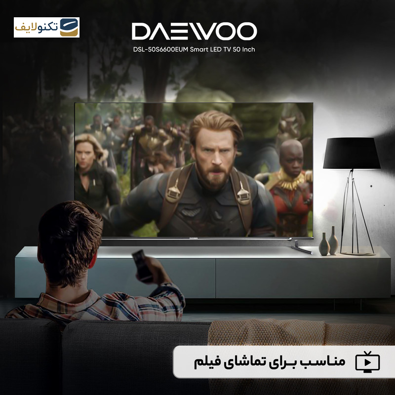 تلوزیون ال ای دی دوو مدل DSL-50S6600EUM سایز 50 اینچ  - Daewoo DSL-50S6600EUM LED TV 50 Inch