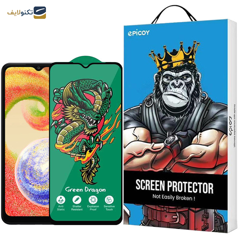 محافظ صفحه نمایش اپیکوی مدل  Green Dragon ExplosionProof مناسب برای گوشی موبایل سامسونگ Galaxy A04 4G/A04s 4G /A04e 4G/F04 4G/M02s 4G - Epicoy Green Dragon ExplosionProof Glass Screen Protector For Samsung Galaxy A04 4G/A04s 4G /A04e 4G/F04 4G/M02s 4G