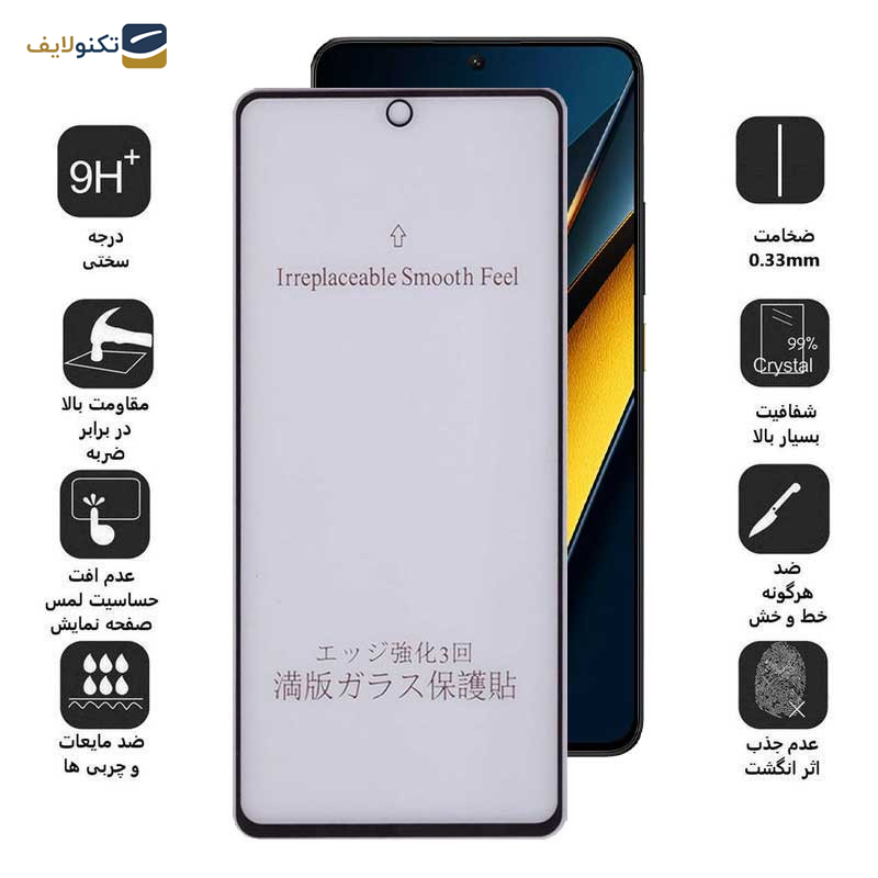 محافظ صفحه نمایش مات بوف مدل 5D-Matte مناسب برای گوشی موبایل پوکو X6 Pro 5G / X6 5G / M6 Pro 4G - Buff 5D-Matte Glass Screen Protector For Poco X6 Pro 5G / X6 5G / M6 Pro 4G