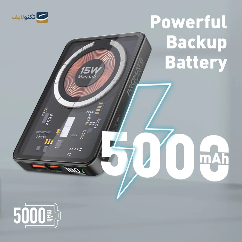 پاوربانک پرومیت مدل TransPack-5 ظرفیت 5000 میلی آمپر ساعت - Promate TransPack-5 5000mAh Power Bank