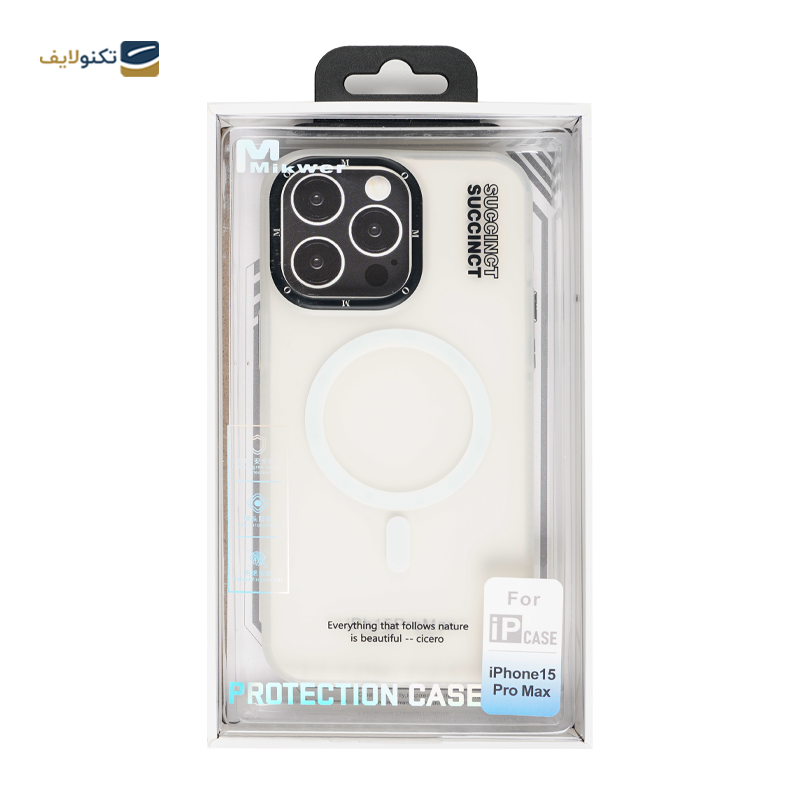 کاور گوشی اپل iPhone 15 Pro Max میکور مدل SUCCINCT مگ سیف - Mikwer SUCCINCT MagSafe Cover For Apple iPhone 15 Pro Max
