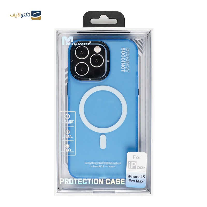 کاور گوشی اپل iPhone 15 Pro Max میکور مدل SUCCINCT مگ سیف - Mikwer SUCCINCT MagSafe Cover For Apple iPhone 15 Pro Max