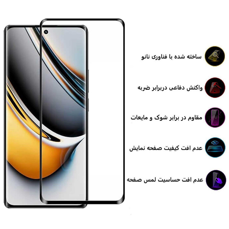 محافظ صفحه نمایش بوف مدل FullGlue-Max-G مناسب برای گوشی موبایل ریلمی Realme 11 Pro Plus/11 Pro/10 Pro Plus/ Narzo 60 Pro - Buff FullGlue-Max-G Glass Screen Protector For Realme 11 Pro Plus/11 Pro/10 Pro Plus/ Narzo 60 Pro