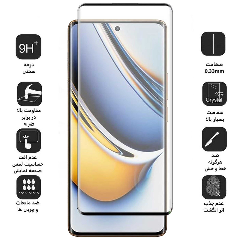 محافظ صفحه نمایش بوف مدل FullGlue-Max-G مناسب برای گوشی موبایل ریلمی Realme 11 Pro Plus/11 Pro/10 Pro Plus/ Narzo 60 Pro - Buff FullGlue-Max-G Glass Screen Protector For Realme 11 Pro Plus/11 Pro/10 Pro Plus/ Narzo 60 Pro