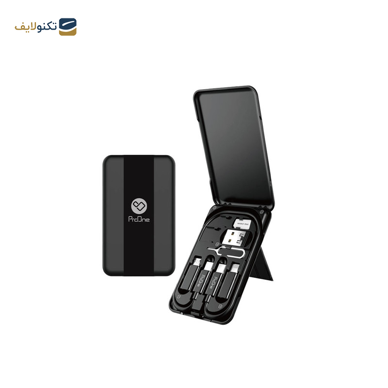 کابل تبدیل USB-C به USB-C / لایتنینگ / USB / microUSB پرووان مدل PCK002 طول 28 سانتی متر - 