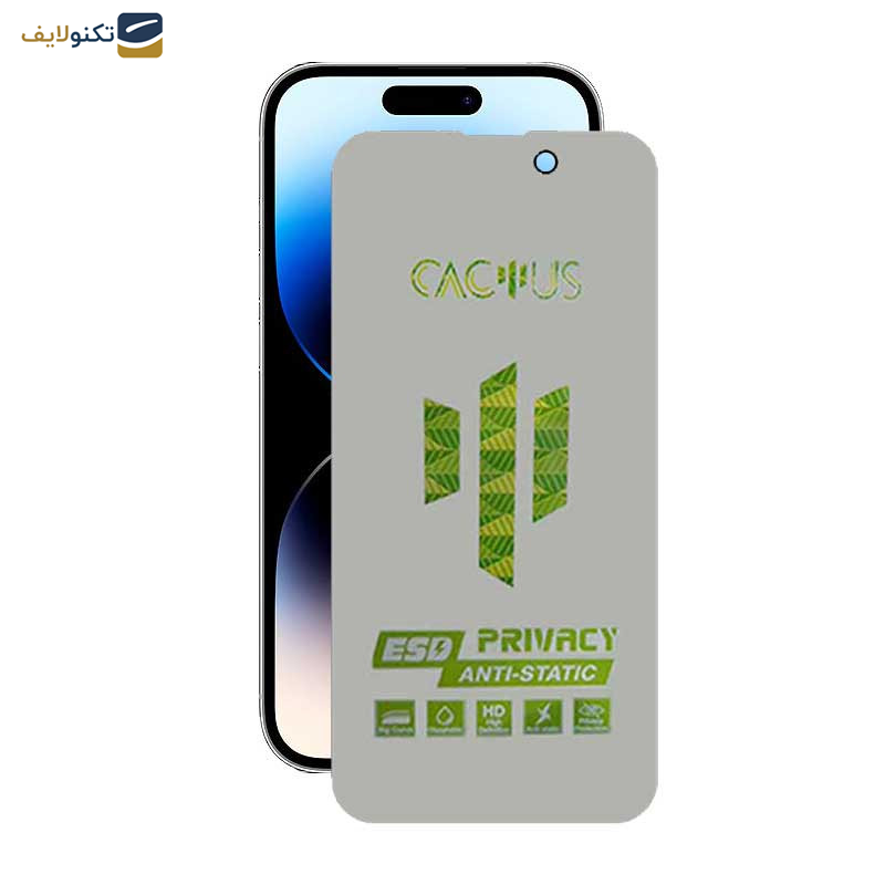 محافظ صفحه نمایش حریم شخصی اپیکوی مدل Cactus-ESD-Privacy مناسب برای گوشی موبایل اپل iPhone 14 Pro - Epicoy Cactus-ESD-Privacy Screen Protector For Apple iPhone 14 Pro