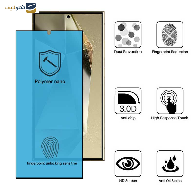 محافظ صفحه نمایش اپیکوی مدل Polymer Nano مناسب برای گوشی موبایل سامسونگ Galaxy S24 Ultra - S23 Ultra - S22 Ultra - Epicoy Polymer Nano Glass Screen Protector For Samsung Galaxy S24 Ultra - S23 Ultra - S22 Ultra