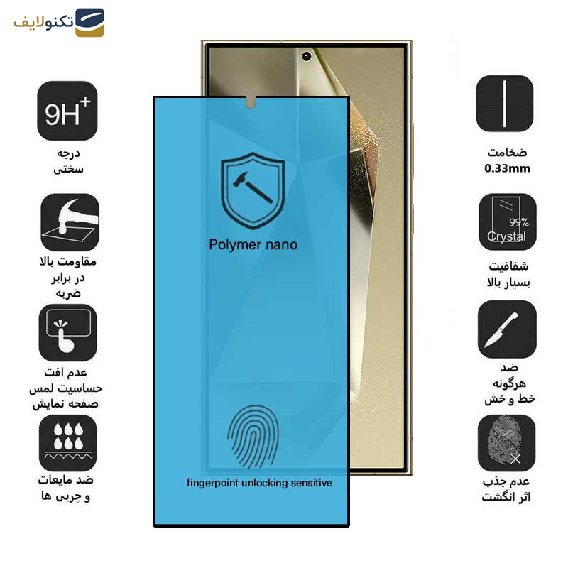 محافظ صفحه نمایش اپیکوی مدل Polymer Nano مناسب برای گوشی موبایل سامسونگ Galaxy S24 Ultra - S23 Ultra - S22 Ultra - Epicoy Polymer Nano Glass Screen Protector For Samsung Galaxy S24 Ultra - S23 Ultra - S22 Ultra