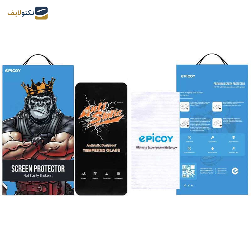 محافظ صفحه نمایش اپیکوی مدل Antistatic Dustproof مناسب برای گوشی موبایل شیائومی Redmi Note 13 4G/5G / Note 13 Pro 4G/5G / Note 13R Pro - Epicoy Antistatic Dustproof Screen Protector For Xiaomi Redmi Note 13 4G / 5G / Note 13 Pro 4G / 5G / Note 13R Pro