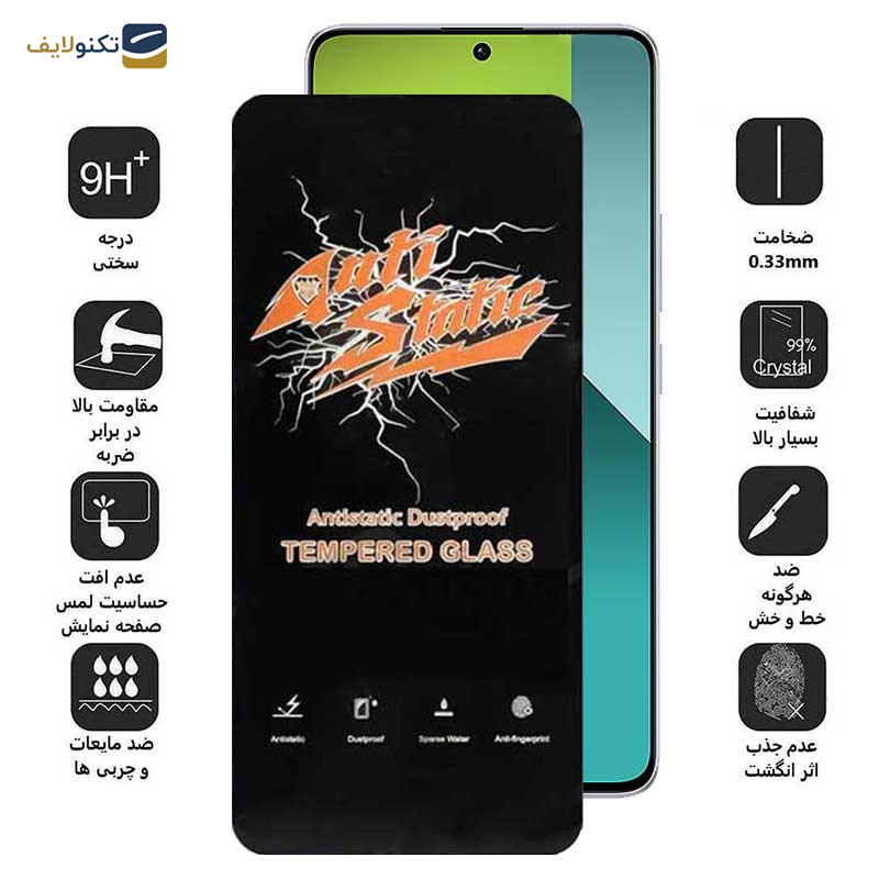 محافظ صفحه نمایش اپیکوی مدل Antistatic Dustproof مناسب برای گوشی موبایل شیائومی Redmi Note 13 4G/5G / Note 13 Pro 4G/5G / Note 13R Pro - Epicoy Antistatic Dustproof Screen Protector For Xiaomi Redmi Note 13 4G / 5G / Note 13 Pro 4G / 5G / Note 13R Pro