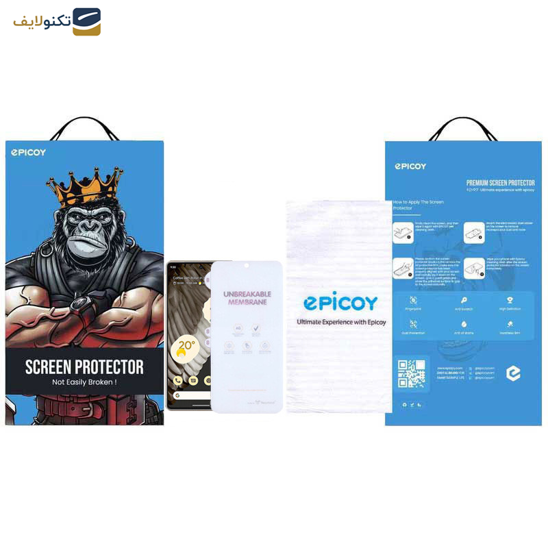 محافظ صفحه نمایش مات اپیکوی مدل Hydrogel-Matte مناسب برای گوشی موبایل گوگل Pixel 7 Pro - Epicoy Hydrogel-Matte Screen Protector For Google Pixel 7 Pro