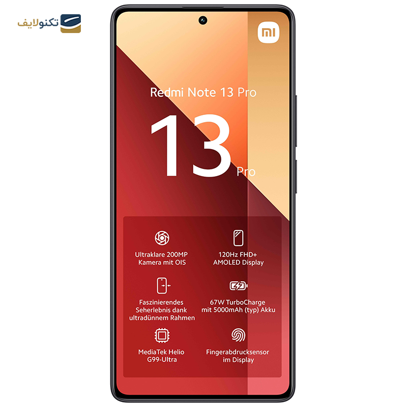 گوشی موبایل شیائومی مدل Redmi Note 13 Pro 4G ظرفیت 256 گیگابایت رم 8 گیگابایت - Xiaomi Redmi Note 13 Pro 4G 256/8GB