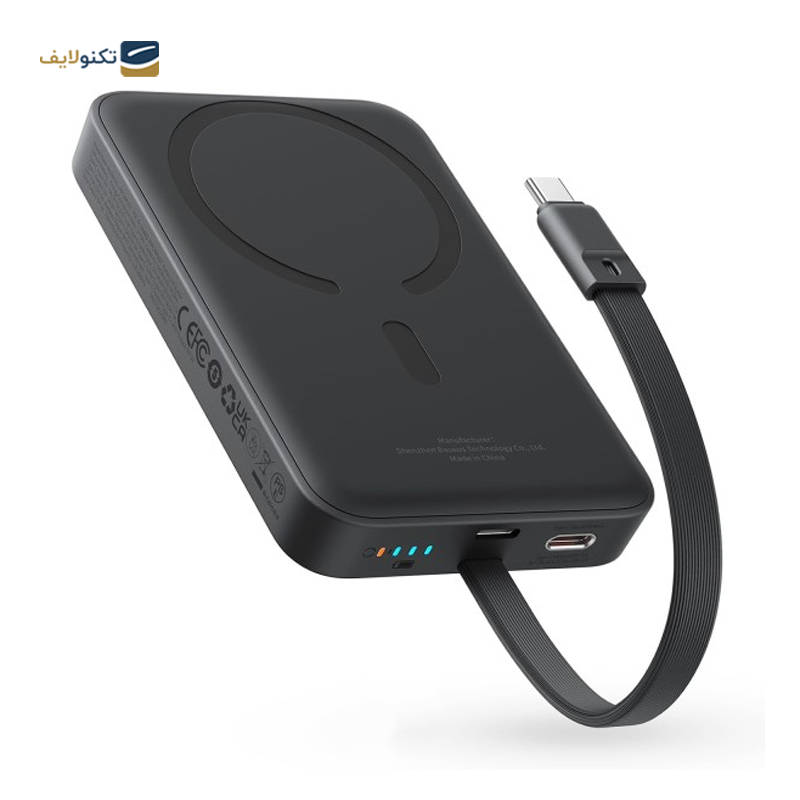 پاوربانک باسئوس مدل Magnetic Mini Wireless ظرفیت 10000 میلی آمپر ساعت - Baseus Magnetic Mini Wireless 10000mAh 30W Power Bank