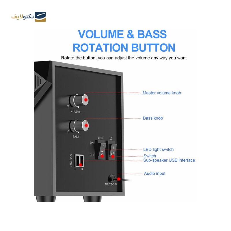 اسپیکر دسکتاپ ردراگون مدل GS700 Toccata - Redragon GS700 Toccata PC Speaker