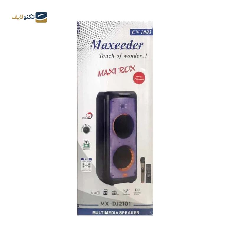 اسپیکر بلوتوثی خانگی مکسیدر مدل MX-DJ2101 CN1003 - Maxeeder MX-DJ2101 CN1003 Home Speaker