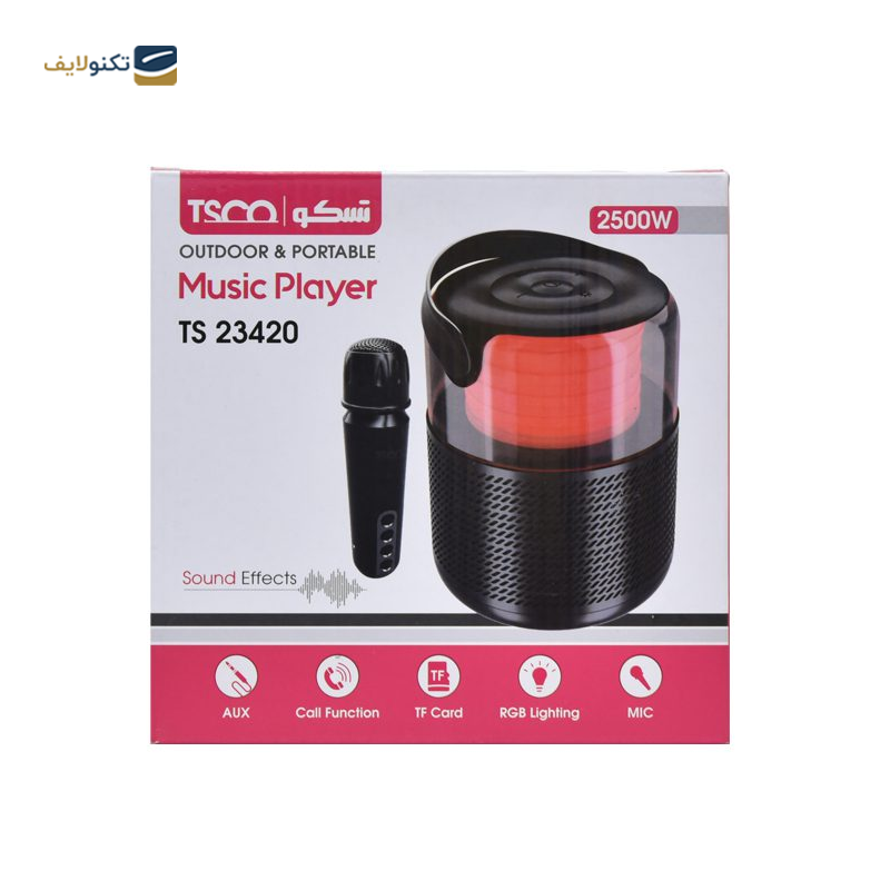 اسپیکر بلوتوثی قابل حمل تسکو مدل TS 23420 - TSCO TS 23420 Bluetooth Portable Speaker