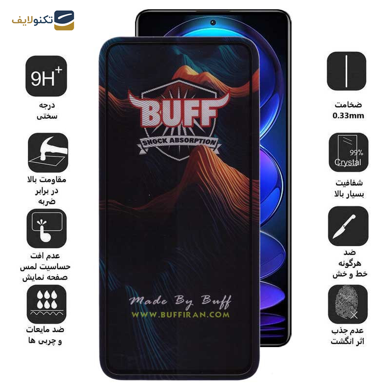 محافظ صفحه نمایش بوف 5D مدل Mountain مناسب برای گوشی موبایل شیائومی Redmi Note 12 Pro Plus/Note 12 Pro 4G/5G/Note 12 4G/5G/Note 12 China - Buff 5D Mountain Glass Screen Protector For Xiaomi Redmi Note 12 Pro Plus/Note 12 Pro 4G/5G/Note 12 4G/5G/Note 12 China