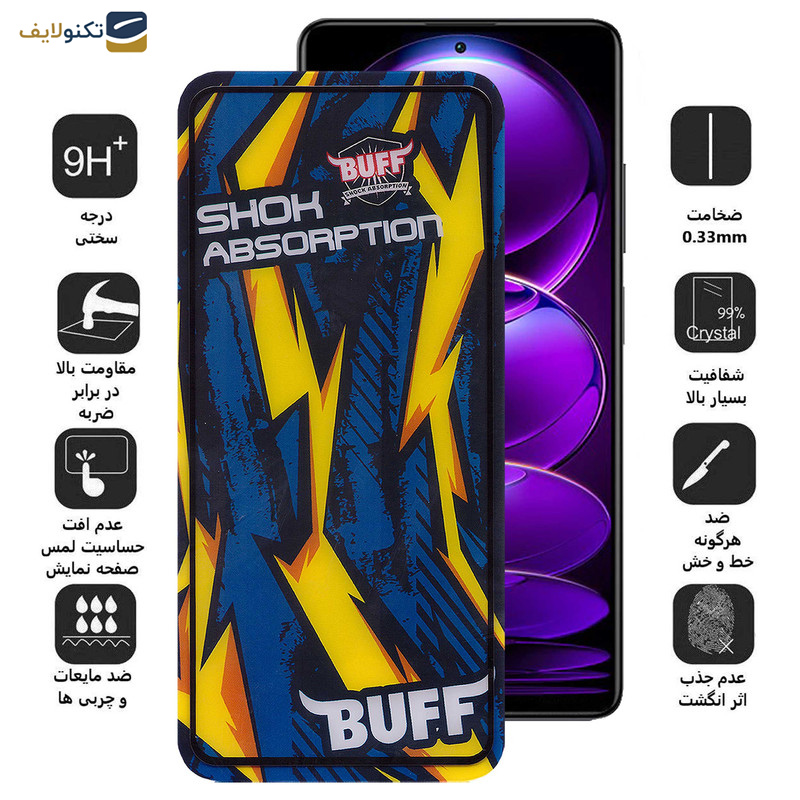 محافظ صفحه نمایش بوف مدل Shock-Shock-G مناسب برای گوشی موبایل شیائومی Redmi Note 12 Discovery-Note 12 Explorer-Note 12 Pro Speed - Buff Shock-Shock-G Glass Screen Protector For Xiaomi Redmi Note 12 Discovery-Note 12 Explorer-Note 12 Pro Speed