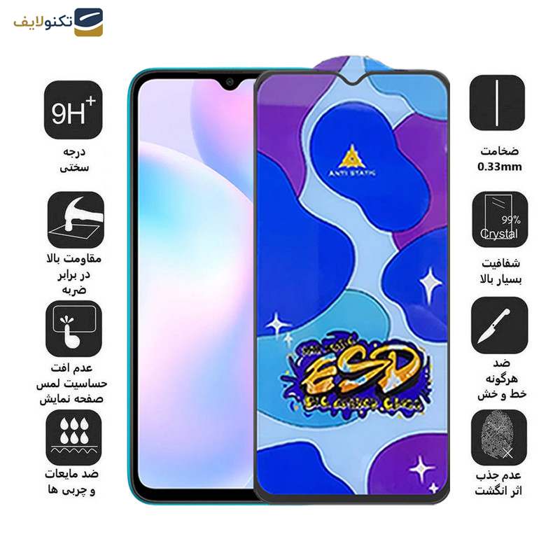 محافظ صفحه نمایش اپیکوی مدل Star ESD مناسب برای گوشی موبایل شیائومی Redmi 9i-Redmi 9AT-9 Activ - Star ESD Glass Screen Protector For Xiaomi Redmi 9i-Redmi 9AT-9 Activ