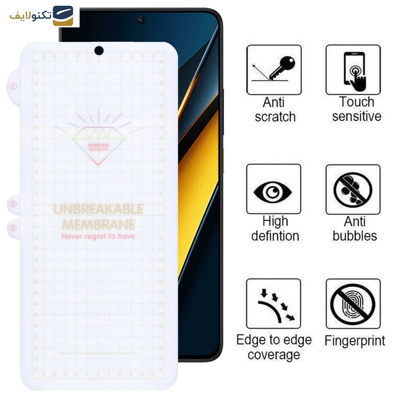 محافظ صفحه نمایش بوف مدل Hydrogel-G مناسب برای گوشی موبایل پوکو Poco X6 Pro - X6 - M6 Pro 4G - Buff Hydrogel-G film screen protector suitable for Poco X6 Pro - X6 - M6 Pro 4G