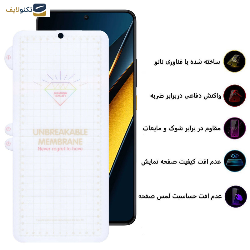 محافظ صفحه نمایش بوف مدل Hydrogel-G مناسب برای گوشی موبایل پوکو Poco X6 Pro - X6 - M6 Pro 4G - Buff Hydrogel-G film screen protector suitable for Poco X6 Pro - X6 - M6 Pro 4G
