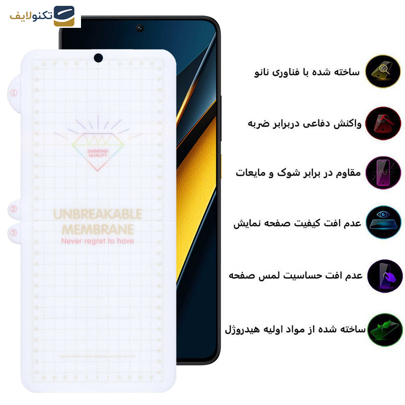 محافظ صفحه نمایش بوف مدل Hydrogel-G مناسب برای گوشی موبایل پوکو Poco X6 Pro - X6 - M6 Pro 4G - Buff Hydrogel-G film screen protector suitable for Poco X6 Pro - X6 - M6 Pro 4G