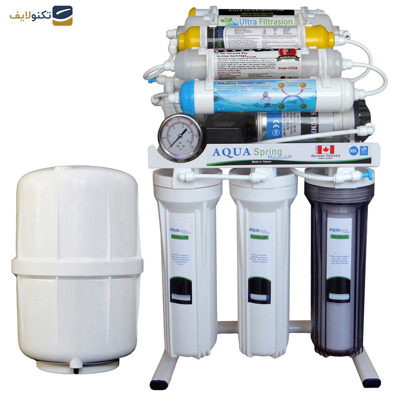 دستگاه تصفیه کننده آب آکوآ اسپرینگ مدل RO - NF2800 به همراه فیلتر مجموعه 3 عددی - 