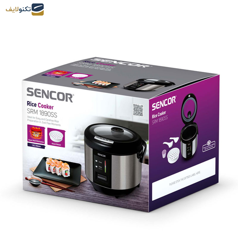 پلوپز سنکور مدل SRM 1890SS - Sencor SRM 1890SS Rice Cooker