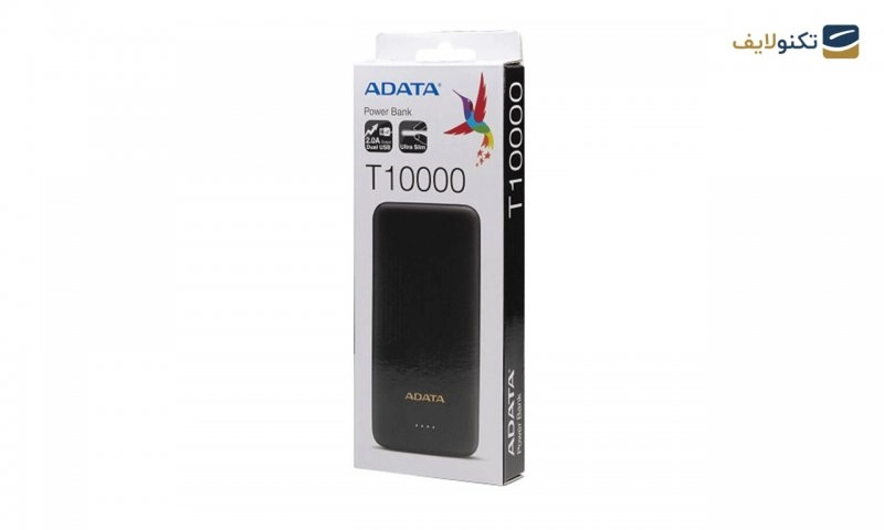 پاوربانک ای دیتا مدل T10000 ظرفیت 10000 میلی آمپر ساعت - Adata T10000 10000mAh Power Bank