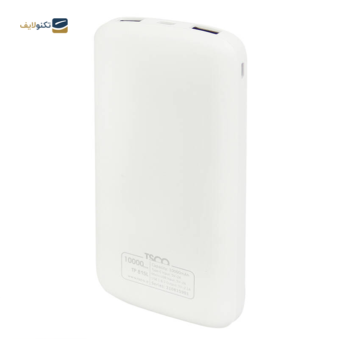  پاوربانک تسکو مدل TP815 ظرفیت 10000 میلی آمپر ساعت - tsco Power Bank TP 815